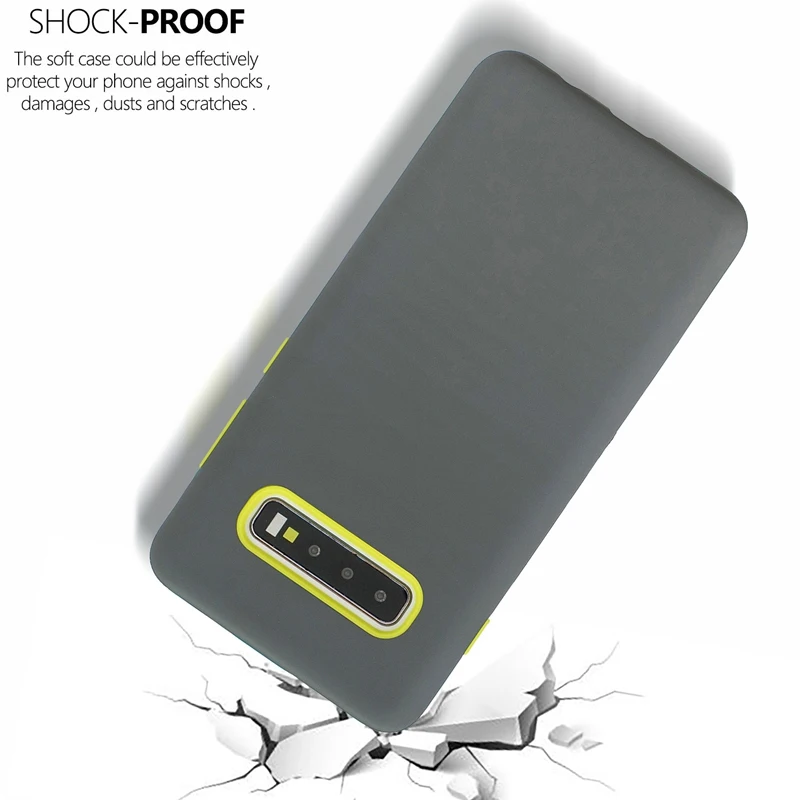 Plain Shockproof Silicone PC Soft Case For Samsung S10 Lite Plus S9 Note 8 9 | Мобильные телефоны и аксессуары