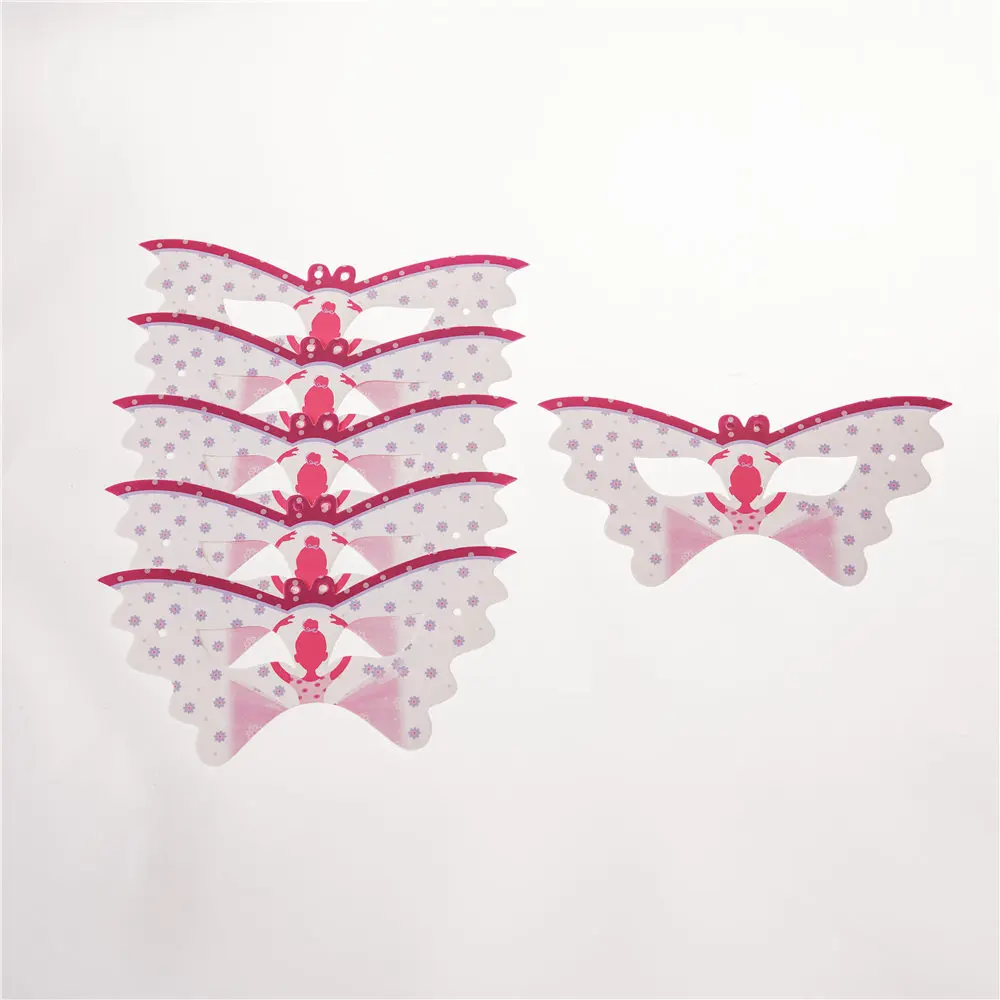 mask 6pcs Балетные танцоры тема столовая посуда украшения на день рождения Детские вечеринки тематические события вечерние игрушки, принадлежности для вечеринок - Цвет: mask 6pcs