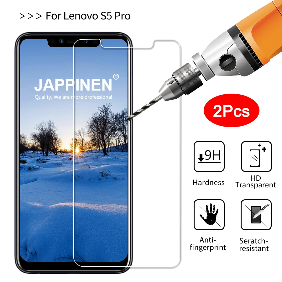 Jappinen 2 шт./лот закаленное Стекло для lenovo S5 Pro Экран протектор 9 H 2.5D