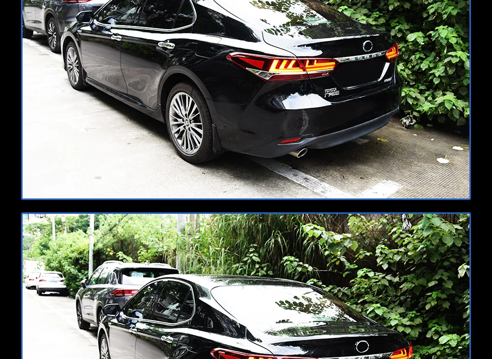 4 шт. автомобильный Стайлинг для Camry задние фонари Camry светодиодный задний фонарь DRL+ Динамический сигнал поворота+ тормоз+ задний фонарь