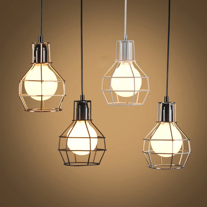 Цветные винтажные подвесные светильники E27 в стиле лофт индастриал со склада