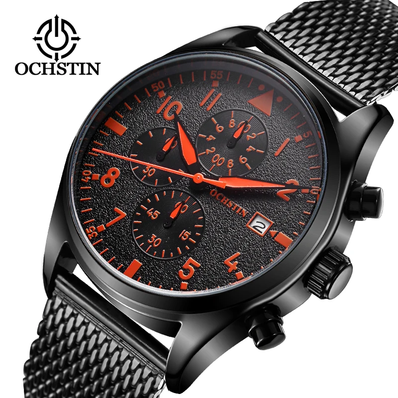 Часы мужские кварцевые в стиле милитари с датой 2017|watch brand|watch brand menwatch f |