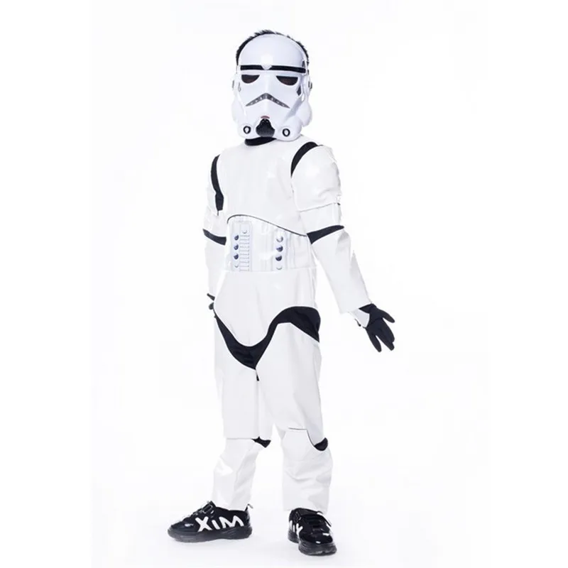 Звездные войны костюм The Force Awakens штурмовики Косплей светодиодный маска на Хеллоуин и Рождество год Искусственные кожаные костюмы