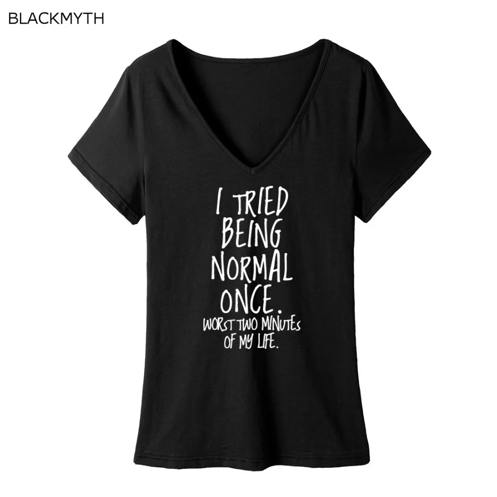 BLACKMYTH я пробовал быть нормальным когда то новая хипстерская забавная футболка с v
