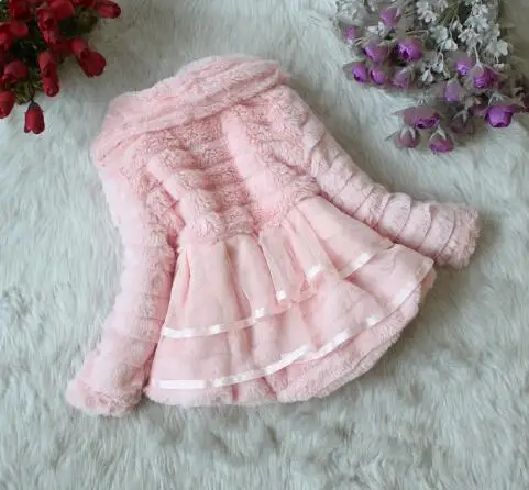 Baby Girls Jackets Autumn Winter Kids Warm Thick Outerwear Clothes Children Flower Lace Coat Infant Girl Clothing | Детская одежда и
