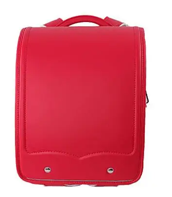 red Новая детская ортопедическая школьная сумка, однотонный рюкзак из искусственной кожи для девочек с металлической пряжкой, регулируемый плечевой ремень, детские сумки для книг - Цвет: red