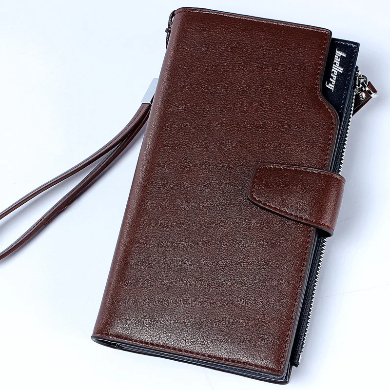 Модные мужские кошельки высококлассный кошелек на молнии с застежкой