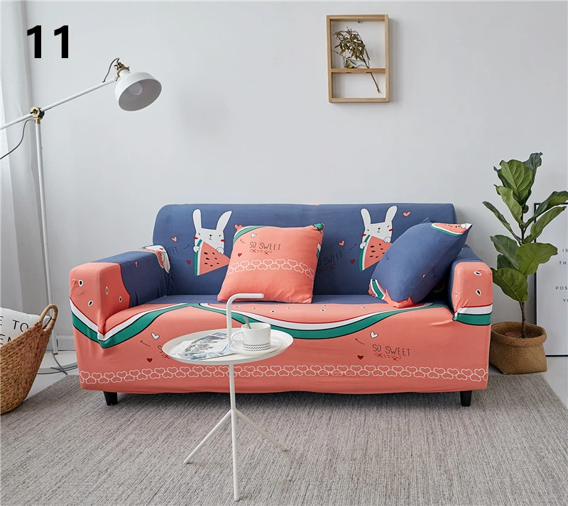 Эластичные чехлы из спандекса с цветочным принтом для диванов съемный