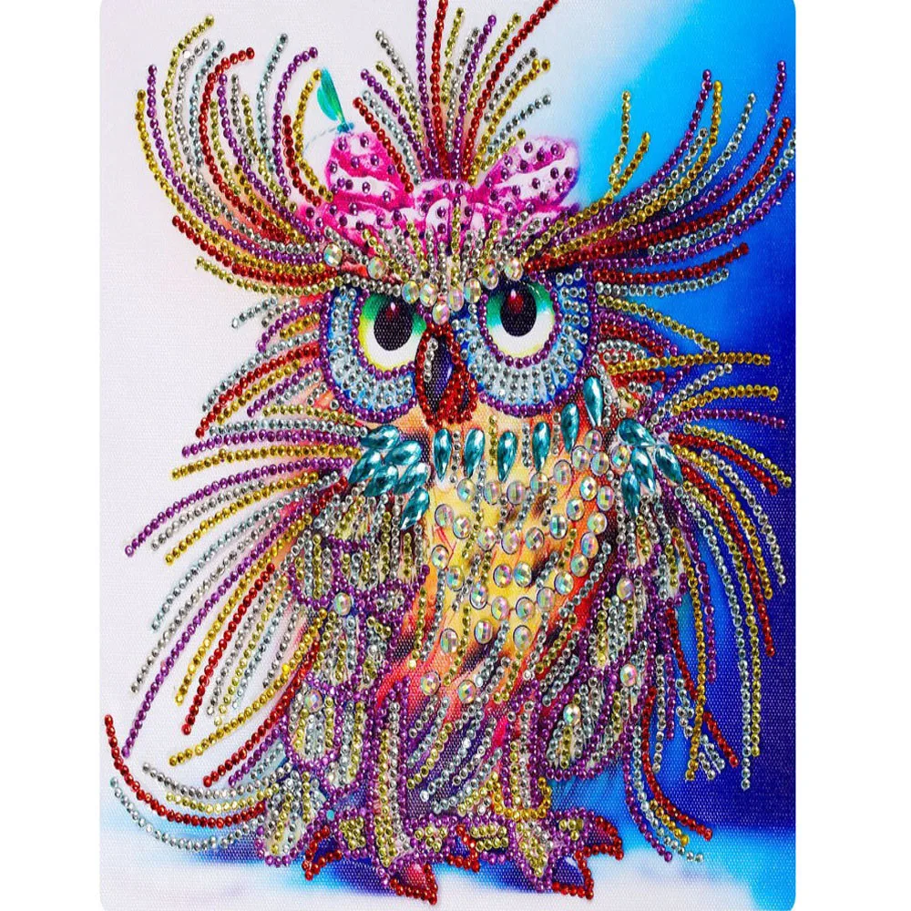 Алмазная картина животных Сова специальная форма дрель частично с алмазной