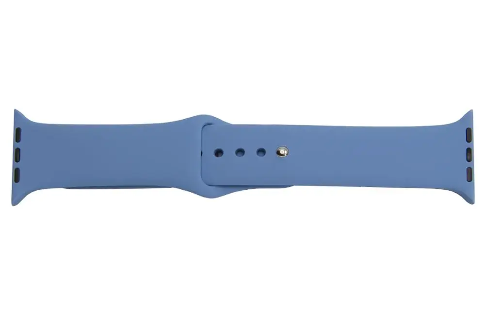 blue Мягкий силиконовый браслет спортивный ремешок для Apple Watch группа 44 мм 40 мм серия 5 4 3 2 1 браслет для iwatch 42 мм 38 мм аксессуары - Цвет ремешка: blue