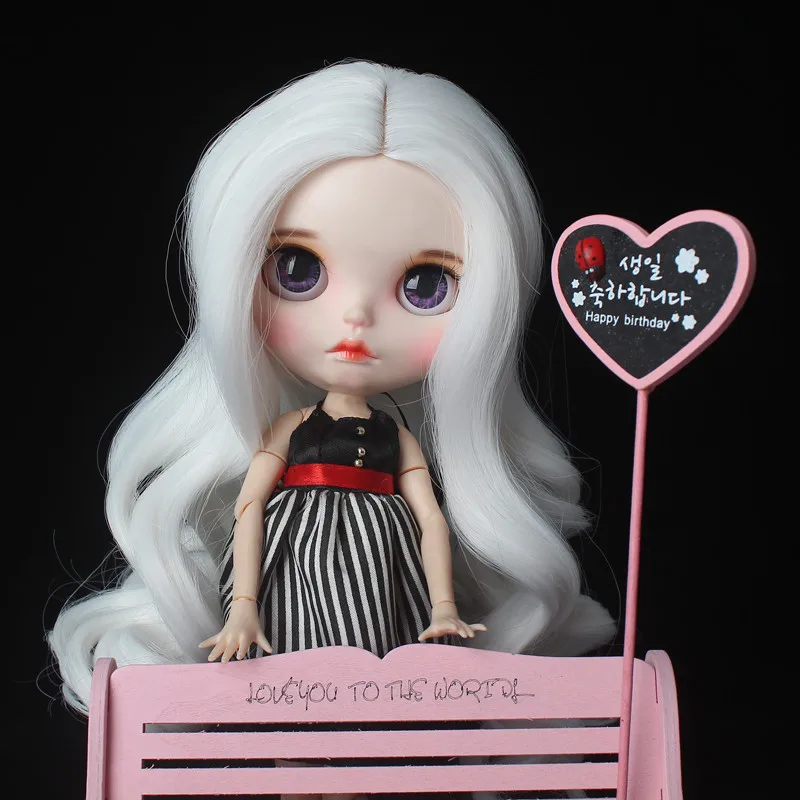 Парики для волос Blyth Doll высокое качество натуральный жар зеленый коричневый хаки