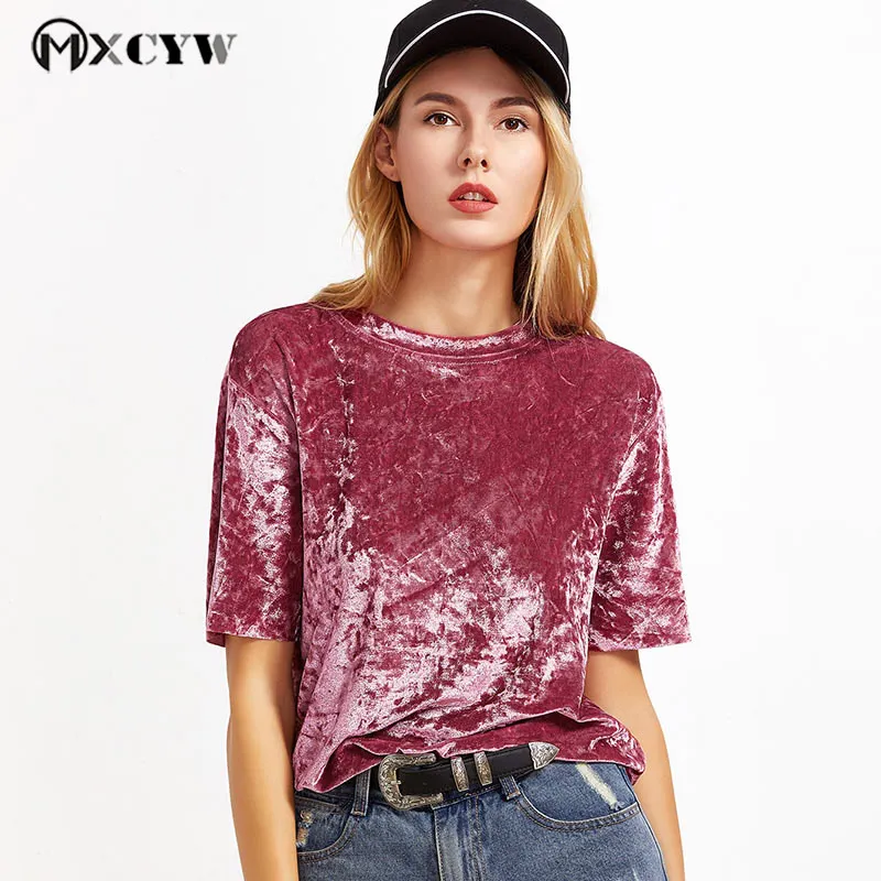 2018 летние половина рукав женский футболка модные однотонные розовый свободные