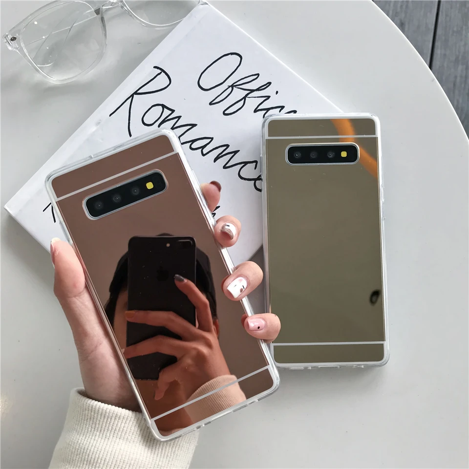 Роскошный мягкий зеркальный чехол для телефона для samsung Galaxy M10 M20 A10 A30 A50 A70 A40 S10 Lite Plus A6 A8 A7 A9 J4 J6 J8 чехол тонкий