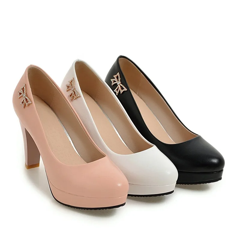 Asumer/большие размеры 32 46 модные женские туфли лодочки весенне осенние однотонные