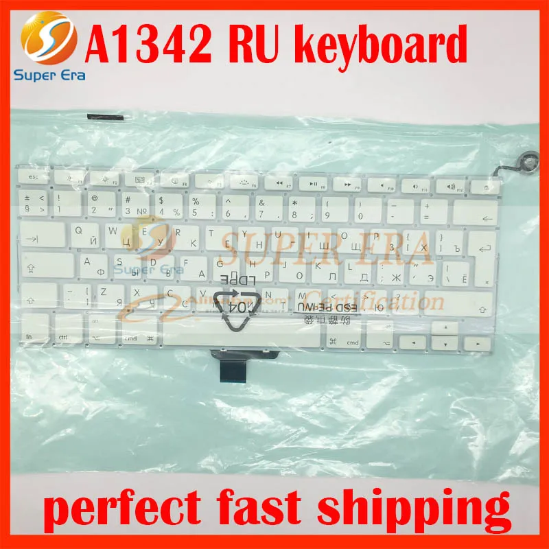 A1342 RU Клавиатура для macbook 13 3 ''белый unibody 2009 2010 год big enter EU макет Россия|ru