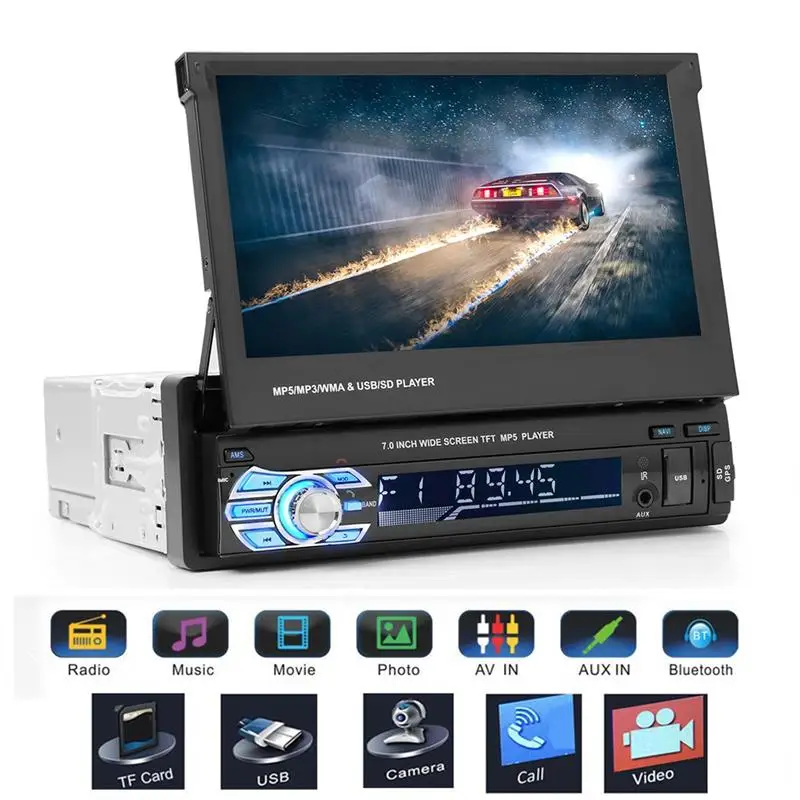Автомобильный MP5 плеер с Bluetooth 7 дюймовый автомобильный DVD FM/MP5 автомагнитола