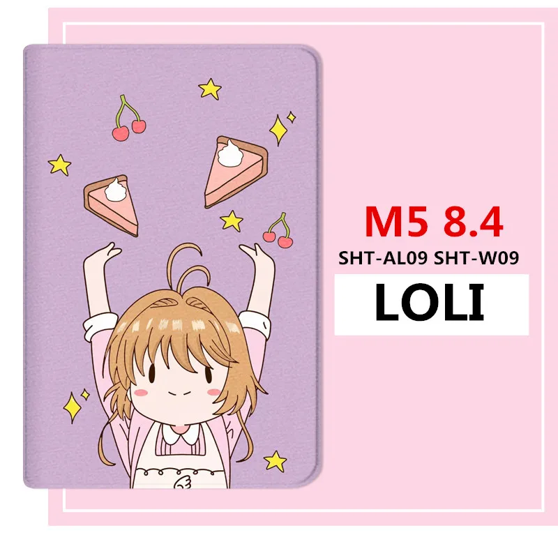 M5 8.4 LOLI T5 10 умный откидной кожаный чехол с мультяшной девочкой персиком для huawei MediaPad M5 10 pro/M5 10,8 8," M5 Lite 10,1 чехол для планшета - Цвет: M5 8.4 LOLI