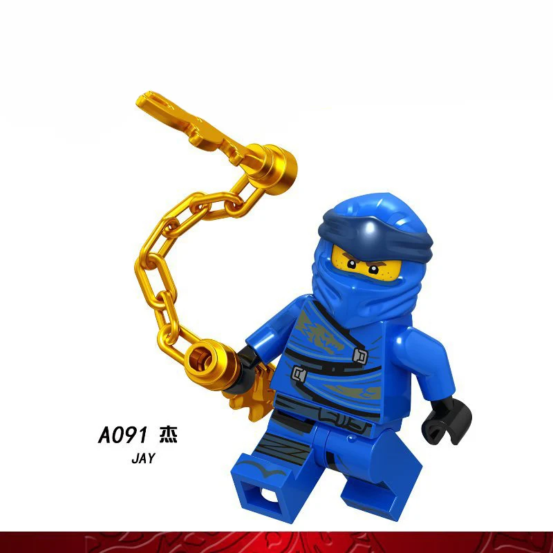 Для Ninja juguetes фигурки Kai, jay, Cole Zane Nya Wu Оверлорд Ллойд Змея с оружием строительные блоки Фигурки игрушки - Цвет: Черный