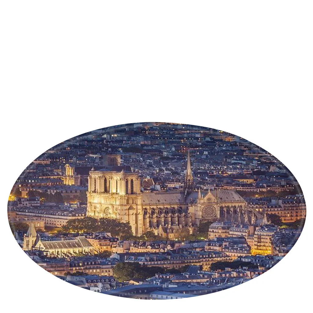 Notre Dame DE Paris круглое одеяло коврик фон для элементы защищает клетки круглый Ванная