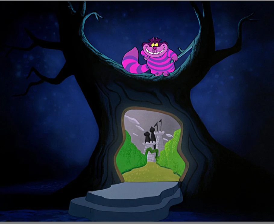 Виниловый фон для студийной фотосъемки с изображением Алисы страны чудес кота