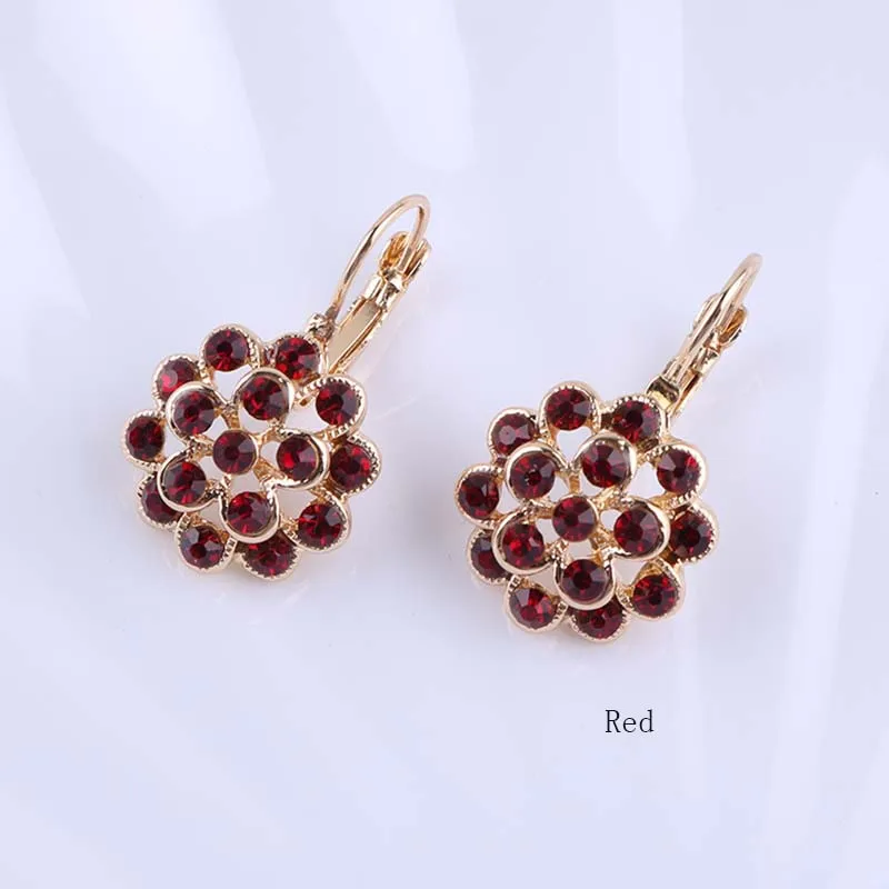 Новое поступление 12 цветов Стразы висячие серьги минималистичные модные