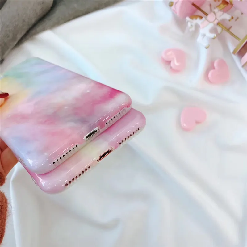 Роскошные Мрамор чехол для iPhone X 6 XS S 7 8 XR MAX Чехол Мягкий ТПУ IPhone7 Plus | Мобильные