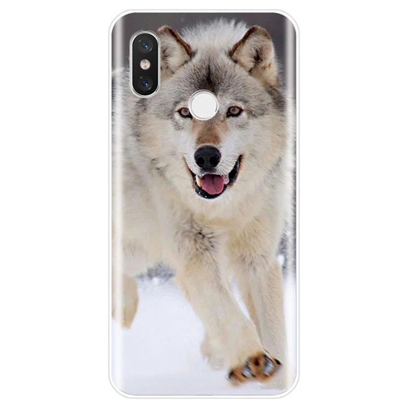 Чехол для телефона Fierce Snow Wolf мягкий силиконовый чехол из ТПУ Для xiaomi 4 4S 5 5C 5S PLUS 6 6X 8