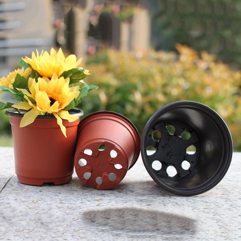 100 шт. набор пластиковых цветочных горшков для питомников садовые горшки