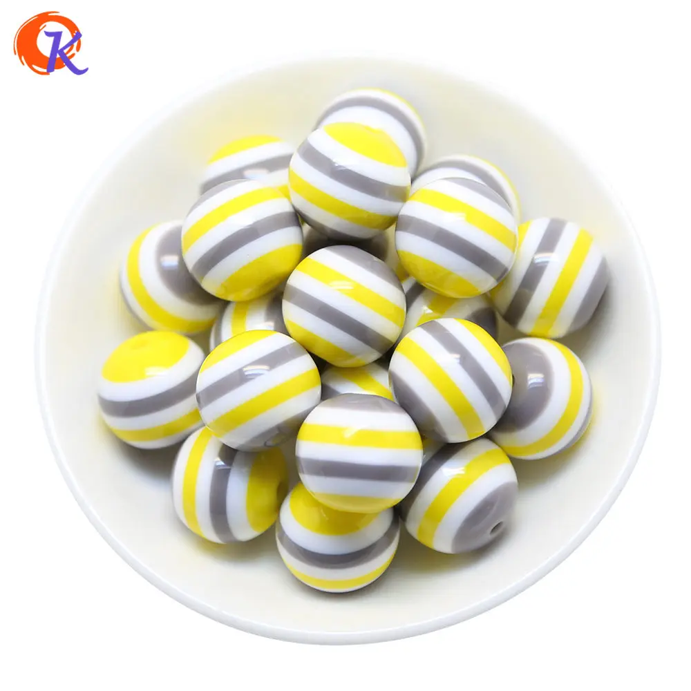 24 Gray Yellow Выберите цвет, 20 мм, 100 шт./лот, модные бисерные ювелирные изделия, массивные полимерные полоски, бусины для детей, массивное ожерелье ручной работы, изготовление ювелирных изделий - Цвет: 24 Gray Yellow