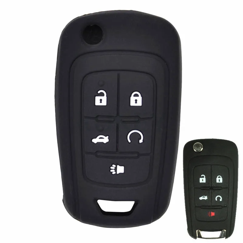 5 buttons Силиконовый чехол для ключей от машины для Opel Astra J Corsa D Zafira Mokka для Chevrolet Cruze Aveo Sonic Volt крышка дистанционного Fob 2 3 4 5 Кнопка - Название цвета: 5 buttons