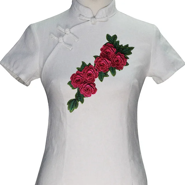 2 шт. 3D цветок розы аппликация тканевые патчи с вышивкой и кружевом швейные