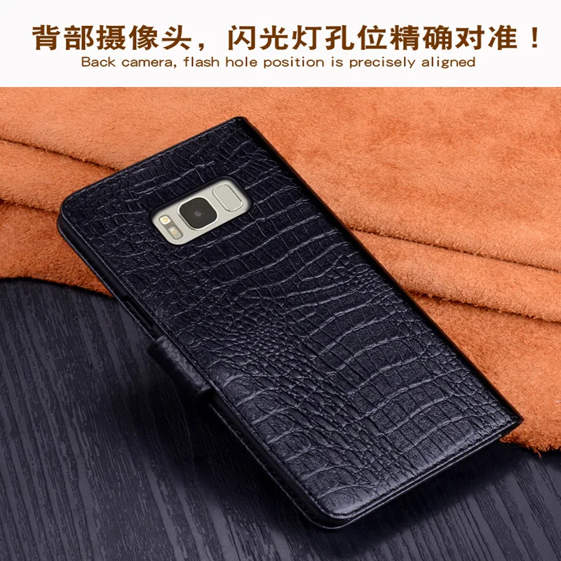 2pcs 5.8inch Genuine Leather flip back case cover For Samsung GALAXY S8 S 8 G9500 coque capas shell phone | Мобильные телефоны и