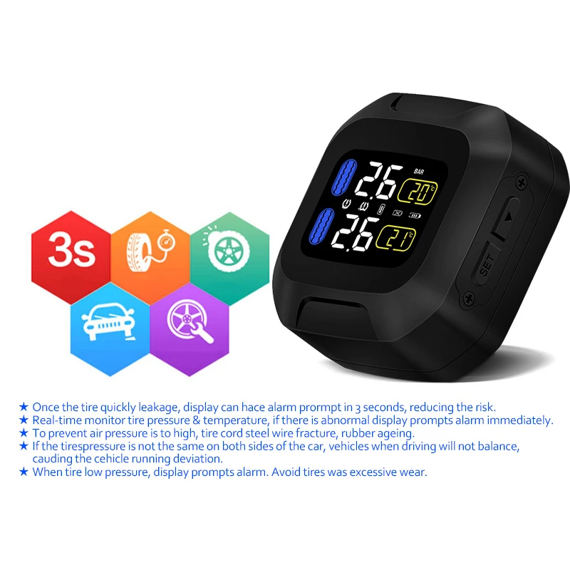 Система контроля давления в шинах YASOKRO водонепроницаемый прибор для мотоцикла с