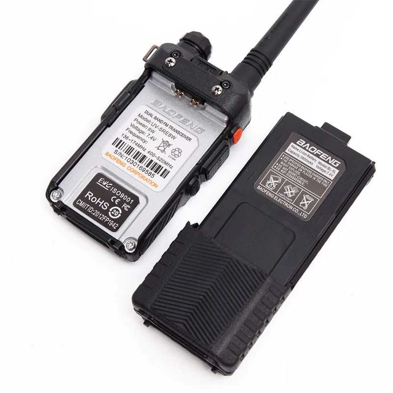 BaoFeng UV 5RE 8 Вт Мощный иди и болтай Walkie Talkie “иди 3800 мАч 10 км дальний UHF УКВ диапазона CB