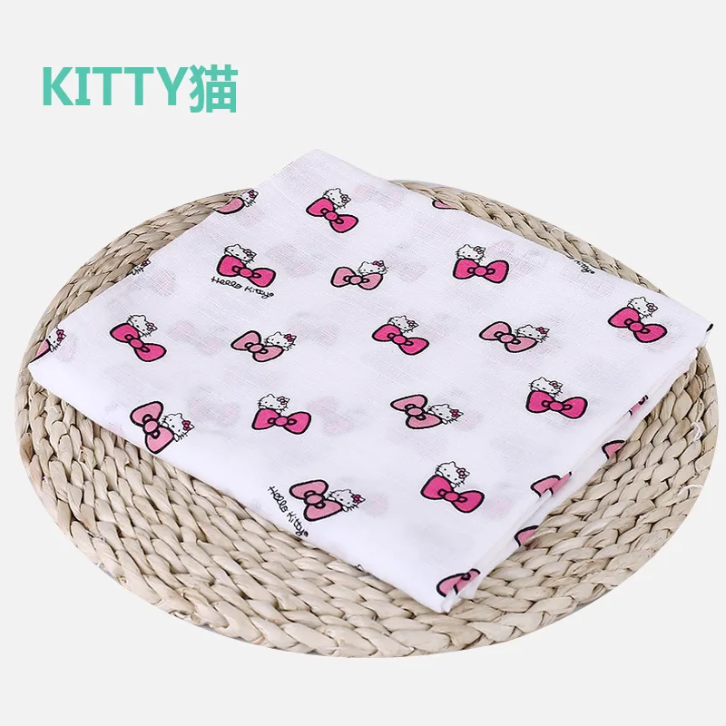 kitty 1 шт., муслин, хлопок, детские пеленки, мягкие одеяла для новорожденных, для ванной, марля, Детская накидка, спальный мешок, чехол для коляски, игровой коврик - Цвет: kitty