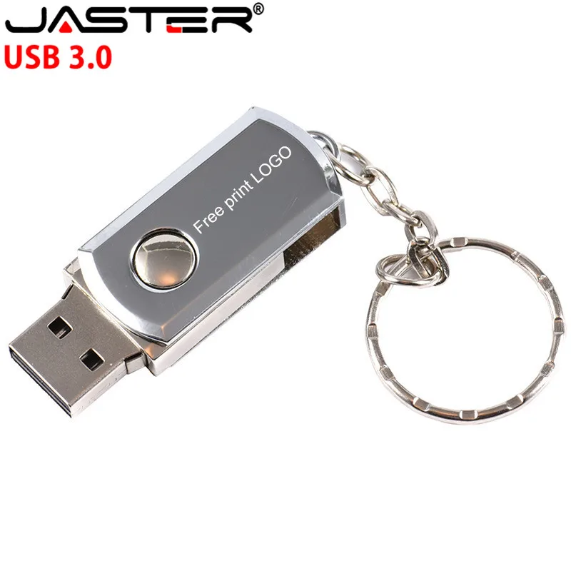 JASTER USB 3,0 Металлический Брелок флеш-накопитель 128 Гб 64 ГБ 32 ГБ 16 ГБ флеш-накопители реальная емкость флеш-накопители usb флешки(более 10 шт. бесплатный логотип
