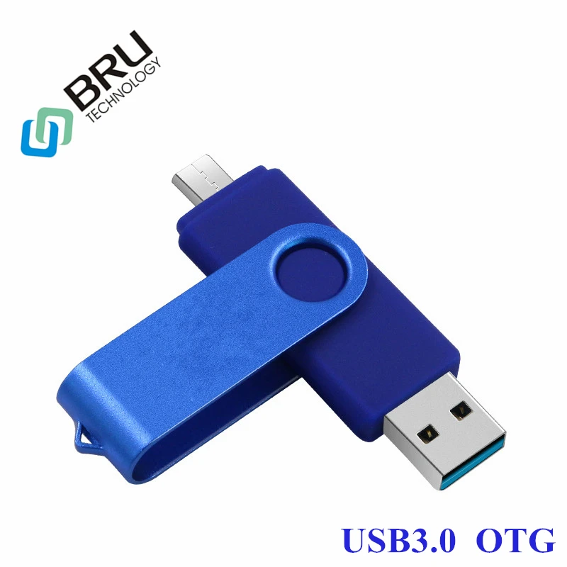 BRU 16GB32GB64GB OTG USB флэш накопитель для телефона поворотный Android Pendrive USB3.0 Memory Stick OEM на