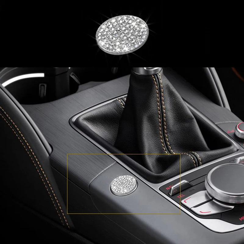 Алмазный стиль сплав кнопка запуска двигателя чехол Обложка для Audi A5 08-2017 и A4 B8