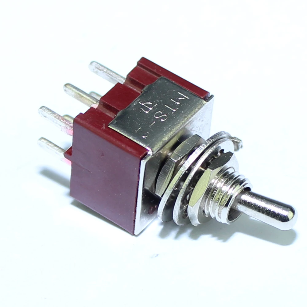 100 шт. MTS 202 C2 мини переключатель 6 мм 3A 250VAC 6A 125VAC 6P DPDT на двухполюсный электрический