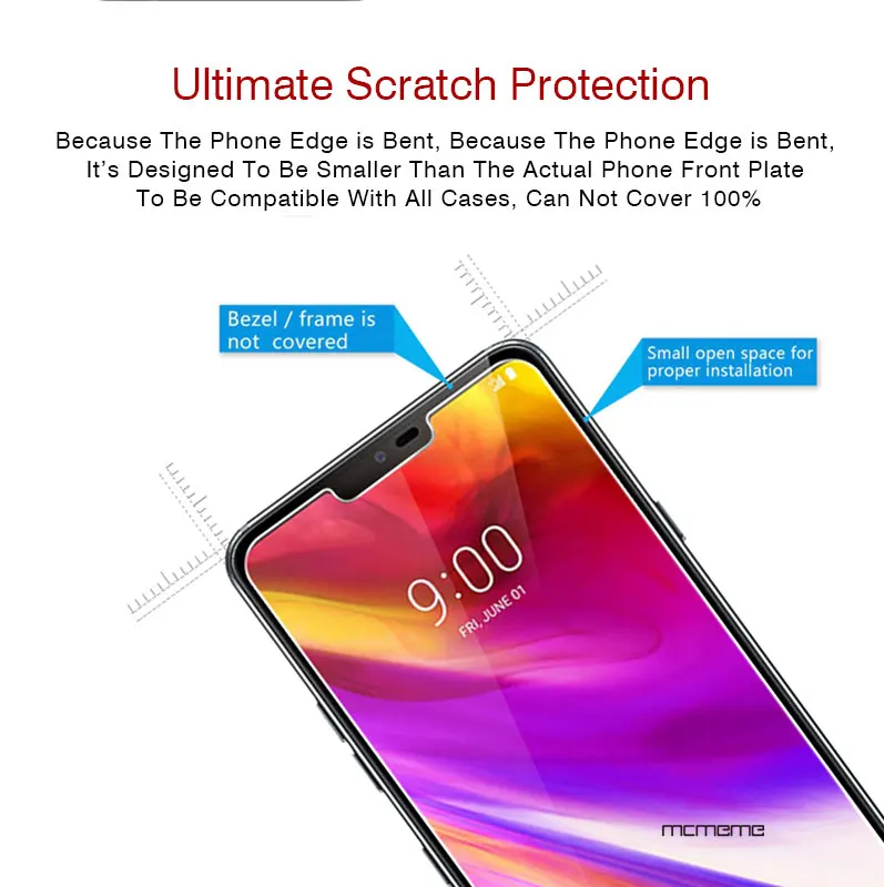 Для LG G7 thinQ закаленное стекло 9H 2.5D тонкая защитная пленка Взрывозащищенная для