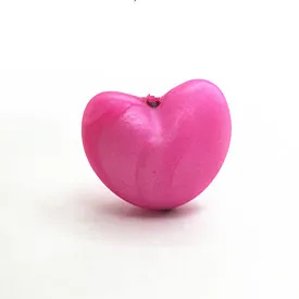 pearl pink 10 шт./партия, хит, в форме сердца, свободные бусины для ожерелье-прорезыватель силиконовые бусины для детский прорезыватель BPA безопасный DIY бисер Прорезыватель - Цвет: pearl pink