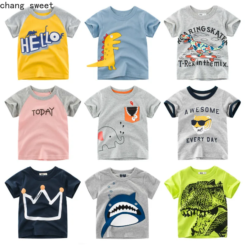 2019 летняя футболка с короткими рукавами для детей ясельного возраста
