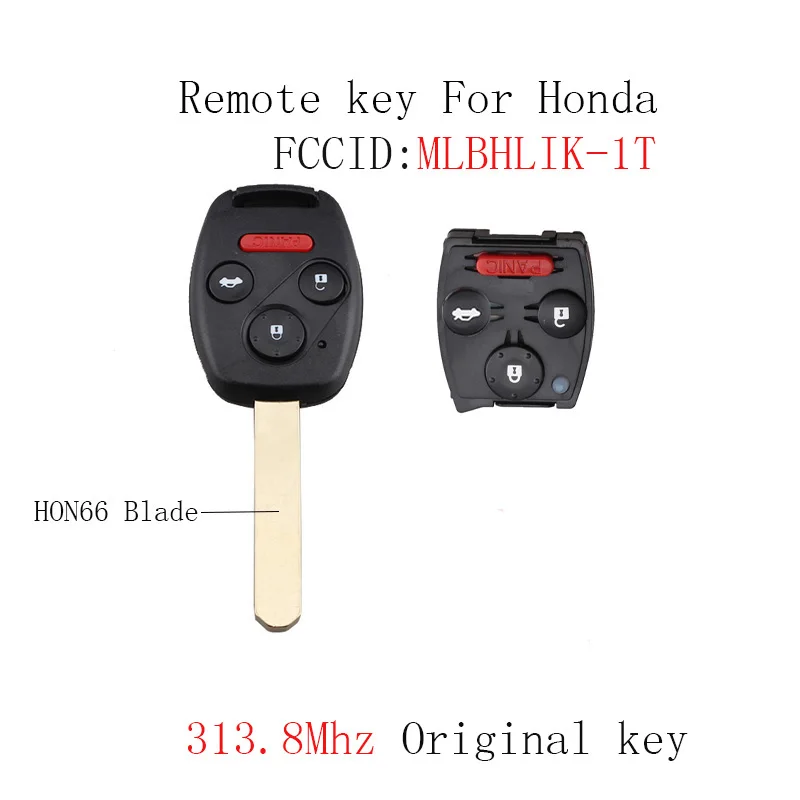 Горбин 3 + 1 кнопки дистанционного ключа автомобиля для Honda Accord 2008 2012 умный