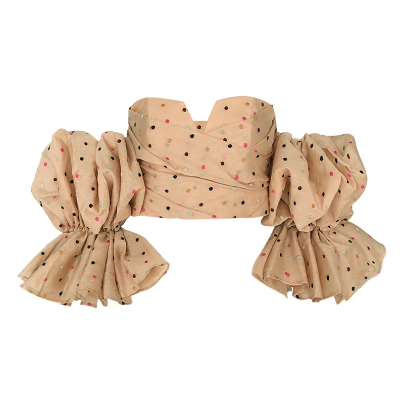 VGH Летняя Сексуальная короткая женская рубашка с открытыми плечами открытой