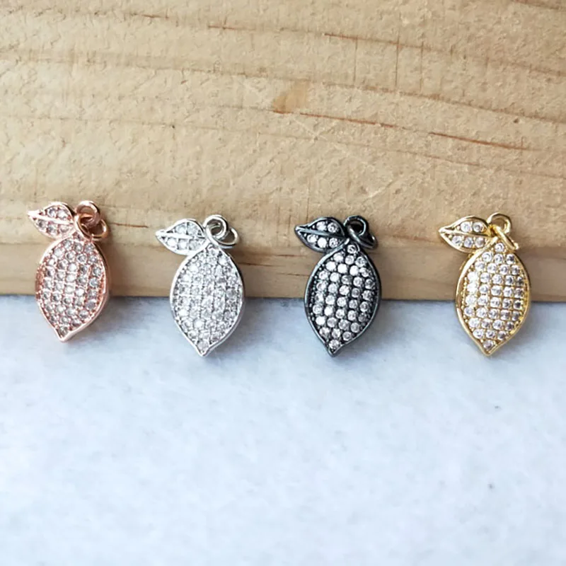 

10Pcs Tiny CZ crystal Charm Pendant CZ zircon Stone Micro pave Pendant Finding DIY necklace for women jewelry PD946