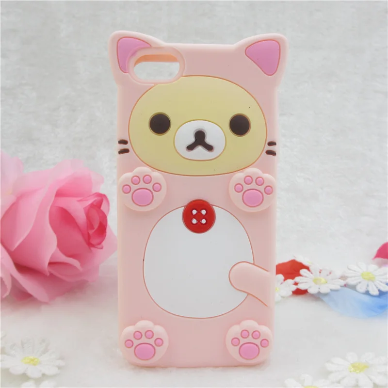 YRFF Fundas мобильный чехол для телефона для iphone 7 8 6 6S милый 3D чехол с мультяшным медведем для iphone 8 7 plus 6PLUS силиконовый чехол задняя крышка - Цвет: T2