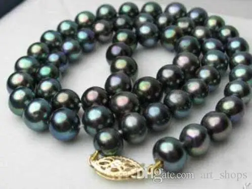 

7-8mm Natural Black Akoay Cultured Pearl Necklace AA+