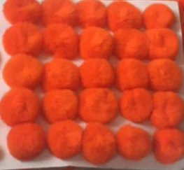 Orange Помпоны, 6 см, искусственный кроличий мех, помпоны, кроличий мех, шар для шапки, Рекс, кролик, очаровательный брелок на сумку, аксессуары, DIY, сумки, запчасти, 25 шт - Цвет: Orange