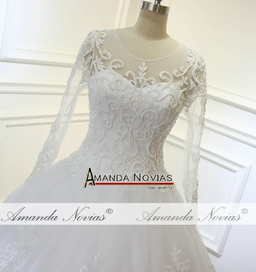 Аманда Novias Милое Свадебное платье с жемчугом новое платье невесты vestidos de noiva