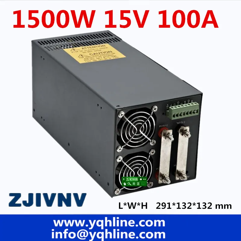 

Best quality output 15V 100A 1500W Switching Power Supply Driver for LED Strip AC 110v or 220V Input to DC 15v S-1500-15